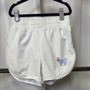 GOAT USA Girls White Athletic Shorts – Size Medium